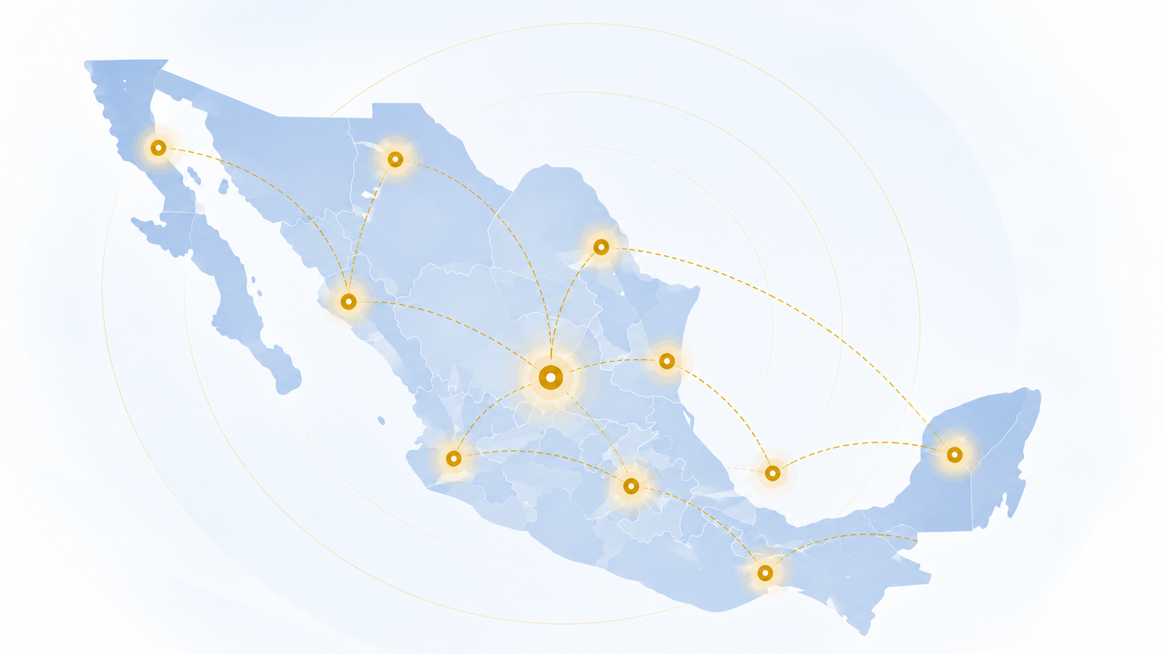 Visual de alcance nacional con conexiones profesionales en México